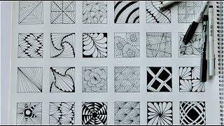 24 zentangle patterns  24 Doodle Patterns Zentangle Patterns Mandala Patterns