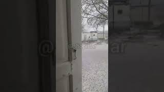 Бокада Дол хали давом этмокда. hail in Tashkent