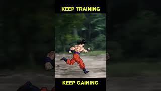 Goku Training Motivation  Goku outspeeds Naruto and Saitama   #animation #shorts