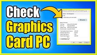 How to Check Graphics Card on Windows 10 Find GPU Fast