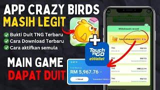 MAIN GAME JE - DAPAT DUIT RM1800 KE TNG TERBARU - CRAZY BIRDS APP MASIH MEMBAYAR