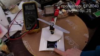 Тест мотора SunnySky X2204 KV1800 Thrust Testing