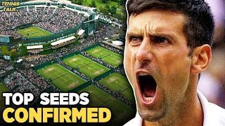 Wimbledon 2024 Seeds Confirmed  Sinner Djokovic Top 2  Tennis News