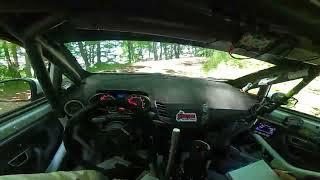 Ford Fiesta ST rally car onboard - 2022 Southern Ohio Forest Rally - SS13 - Racoon Church