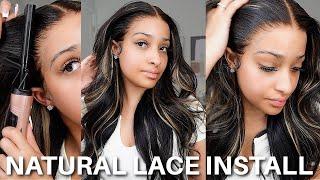 THE EASIEST WAY TO INSTALL A LACE WIG NO BABY HAIRS NEEDED FT.UNICE HAIR