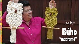 Búhos imitación MACRAMÉ tejidos a crochet   Tejiendo Perú