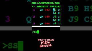 How to create PNR in Amadeus  Amadeus PNR Creation Tutorial Quick & Easy Steps #amadeus #pnr