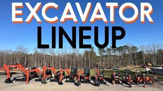 Kubota Excavator Lineup