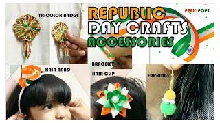 Independence Day Crafts  Republic Day Accessories  Independence Day  DIY Tricolor Craft