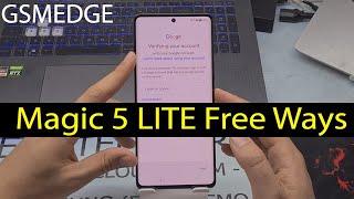 Frp Bypass HONOR Magic5 Lite Remove Google Account 2024 Secuirty