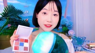 日本語　ASMR 海辺のメイクショップロールプレイ️クレンジング、スキンケアもつきます🫧