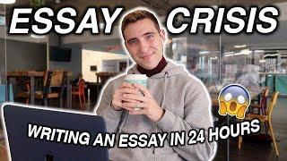 WRITING AN ESSAY IN 24 HOURS  Online Uni Essay CRISIS and Study with Me 2020