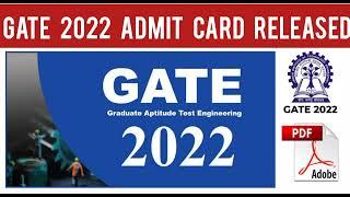 GATE 2022 Admit Card Release Date  How to Download GATE 2022 Admit Card  GATE 2022 Important Dates