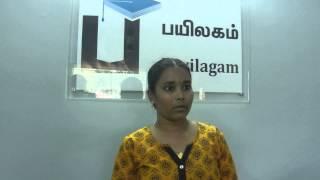 Sarojini - Payilagam Reviews - Software Testing Training in Chennai