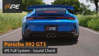 Porsche 992 GT3 – iPE Valvetronic Full Exhaust System Sound Check