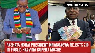 Pashata Honai President Mnangagwa Rejects ZiG In Public Hazvina Kupera Mushe