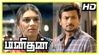 Manithan Tamil Movie  Scenes  Udhayanidhi decides to fight against Prakash Raj  Hansika