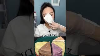 Eating Christmas Cake in 1 minute  5kg cake   #asmr #food #shorts