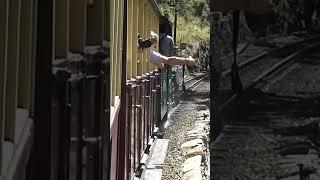 Linda struggling on the Ffestiniog Railway #short #10yearsago #steamtrain #narrowgauge #railway