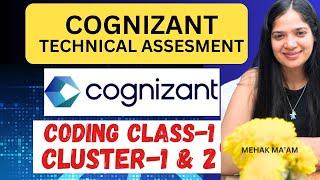 Cognizant 2024 Technical Assessment Cluster1 & 2  Actual Questions Solved