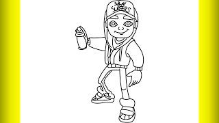 How to draw Jake from subway surfers