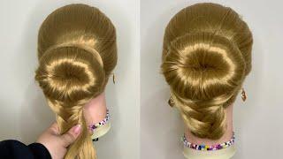 New Style Bun Hairstyle For Wedding Season  Updo Braid Hairstyle For WomenNour hairstyles #56