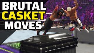 WWE 2K24 - Brutal Casket Environmental Moves  All Unique Environmental Moves