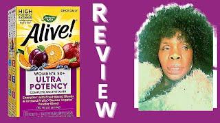 DETAILED REVIEW OF ALIVE WOMENS 50+ ULTRA POTENCY COMPLETE MULTIVITAMIN GLUTEN FREE ENERGIZER