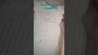 Crochet baby romper for summer #crochet #crochetbaby #crochetromper #crochetsummer