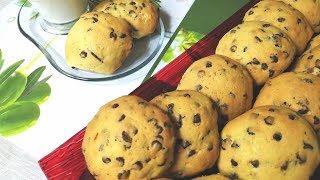 BISCOTTI COOKIE CON GOCCE DI CIOCCOLATO Ricetta Facile