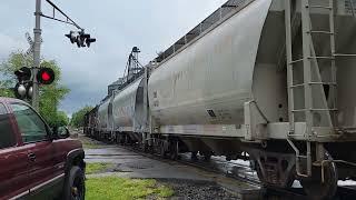 Illinois Central SD40 #6250 leading CN Railways L588 on ex-GM&O Sparta Sub @ Percy IL 51424