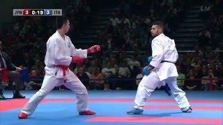 FINAL. Luigi BUSA vs Ryuichi TANI. 2014 World Karate Championships. Male Kumite -75kg