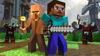 Minecraft Animation  Village Raid  Steve Life