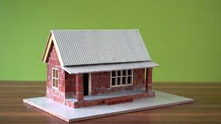 Make a cute little house using mini bricks  step by step tutorial  DIY craft