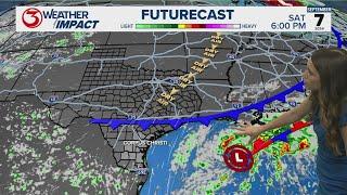 Lower rain chances humidity heading into weekend