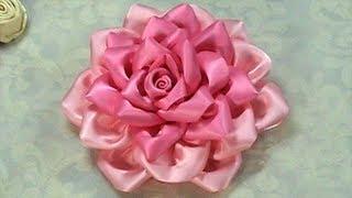 How to Make Kanzashi Flower Ribbon RoseTutorial DIY