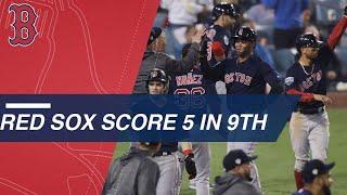 Red Sox score 5 in pivotal 9th inning of Game 4