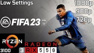FIFA 23 on RX 550  1080p - 900p - 720p - Low Quality  Ryzen 3 3100