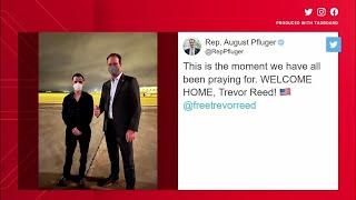 Texan Trevor Reed arrives at San Antonio military base after being detained in Russia