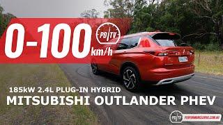 2023 Mitsubishi Outlander PHEV 0-100kmh & engine sound