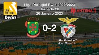 Paços de Ferreira x Benfica 1-2 Relato Golos Rádio Antena 1  Liga Portugal Bwin 20222023