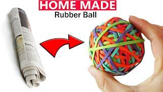 how to make rubber band ball at home easy  rubber band ball kaise banaen paper se  cricket ball 