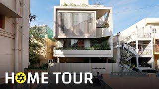 This 2400 sq.ft Luxury Home in Bengaluru Has A Unique Marble Facade Home Tour.