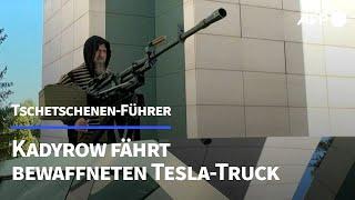 Tschetschenen-Führer Kadyrow fährt bewaffneten Tesla-Truck  AFP