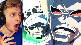 LAW GAMMA KNIFE VS. DOFLAMINGO one piece reaction