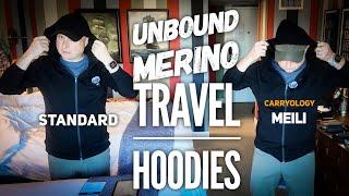 Best Travel Hoodie EVER? Unbound Merino Compact Travel Hoodie vs Carryology Meili Hoodie