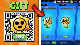 FREE QR CODE GIFT 100 Starr Drop NEW UPDATE IN Brawl Stars 