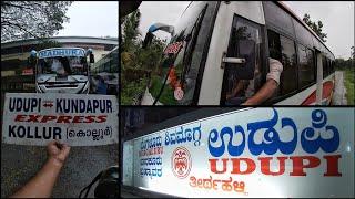 BANGALORE - UDUPI - KOLLUR MOOKAMBIKA  KSRTC Non-AC Sleeper & Udupi Private Express Bus Ghat Ride