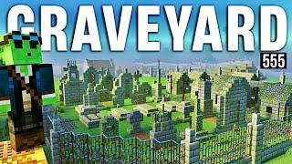 Realistic Graveyard Build - Lets Play Minecraft 555