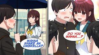 Manga Dub My classmate was struggling with sudden rain so I shared my umbrella RomCom